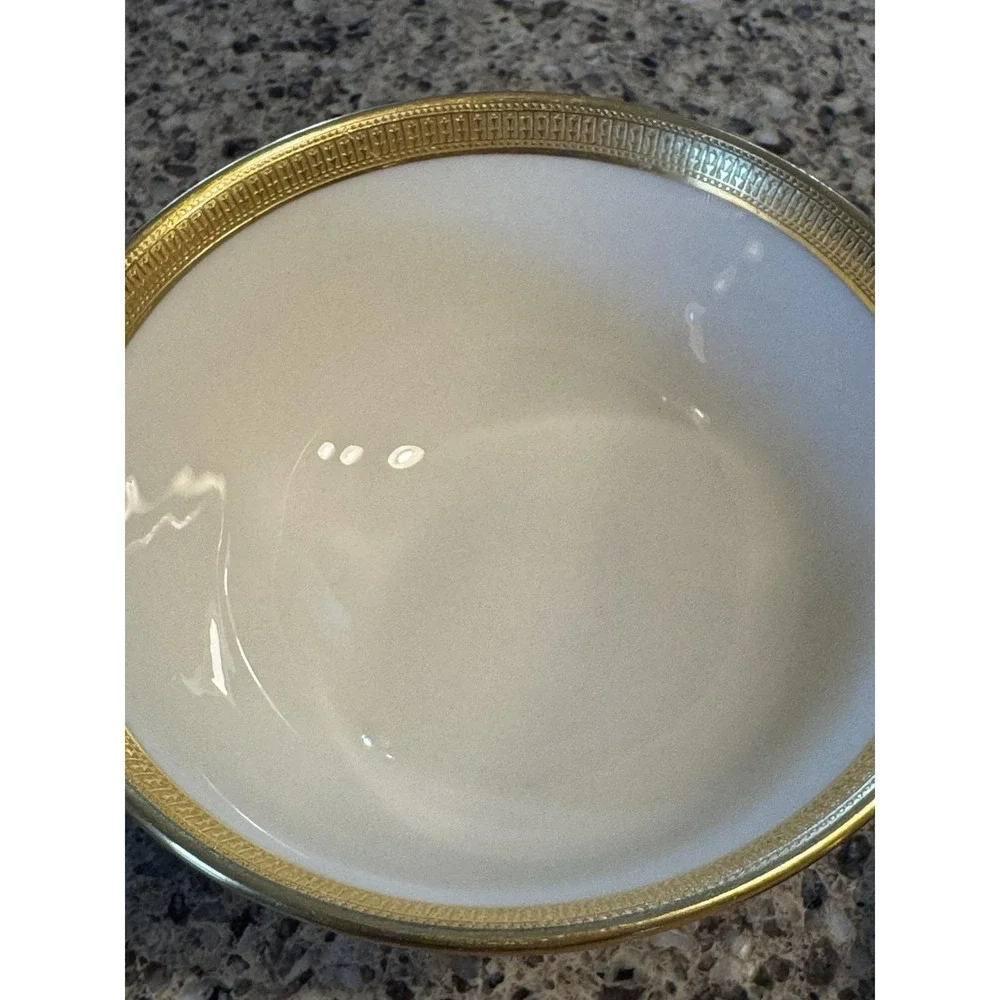 Lenox Gold Cream Bullion Cups Rare Early Cowell & Hubbard Cleveland Set of 2
